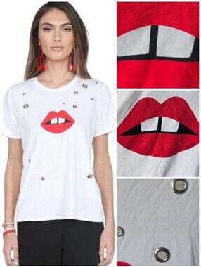 Lauren Moshi Gap Lips tee